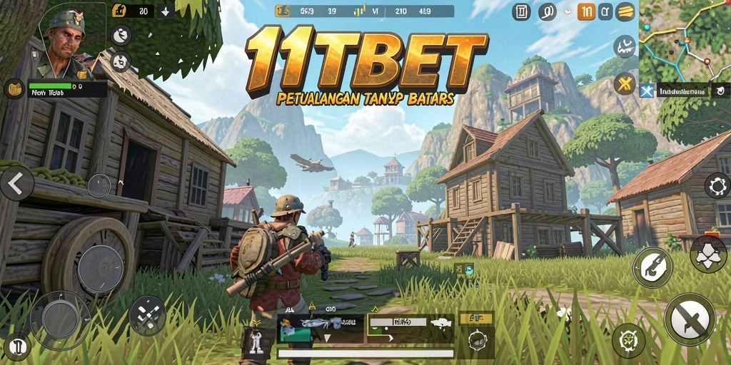 Screenshot gameplay 11TBET dengan aksi eksplorasi dunia terbuka.