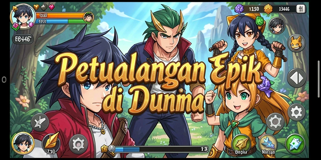 Screenshot gameplay <strong>3446</strong> menunjukkan pertarungan mendebarkan di dunia Anime.