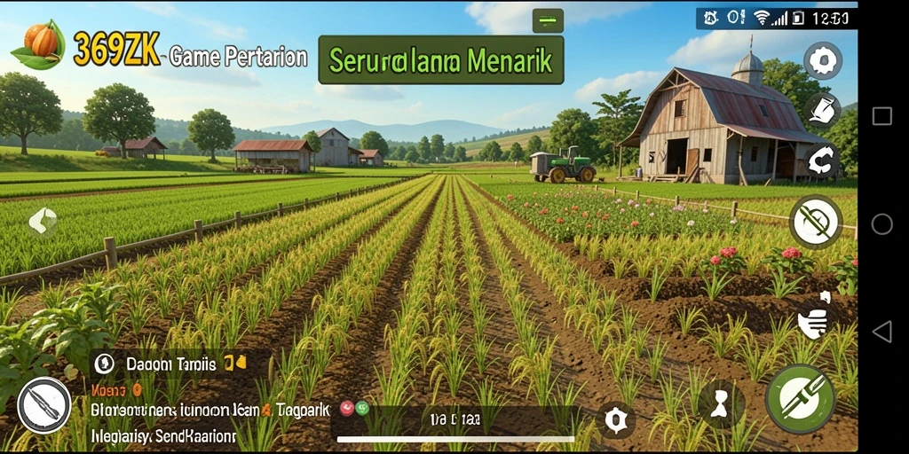 Screenshot utama menunjukkan gameplay seru dari <strong>369ZK</strong> di ladang yang subur.