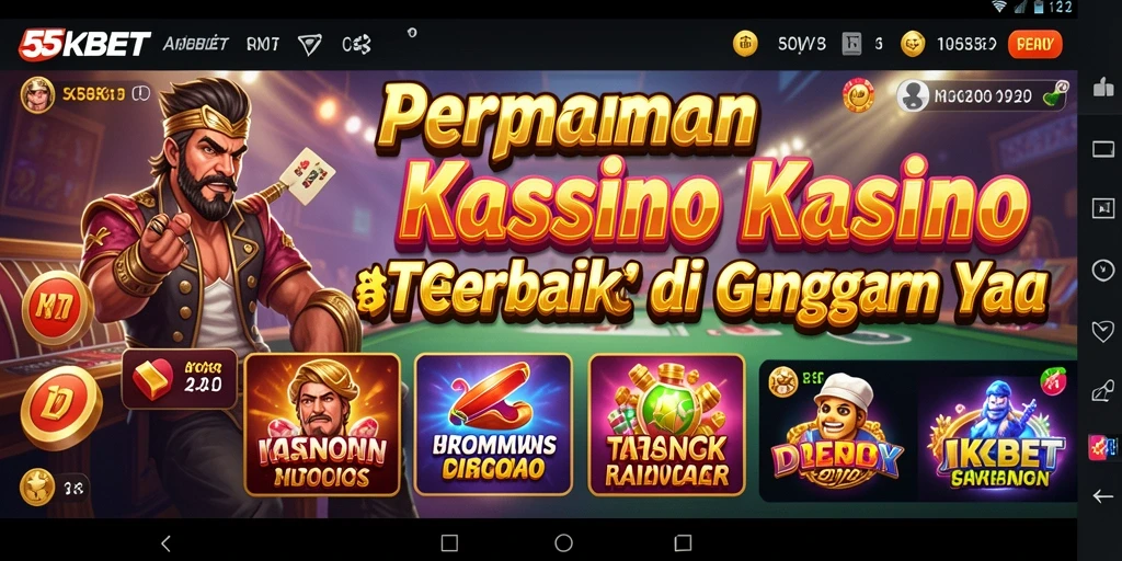 Tampilan menarik gameplay Kasino 55KBET yang seru.