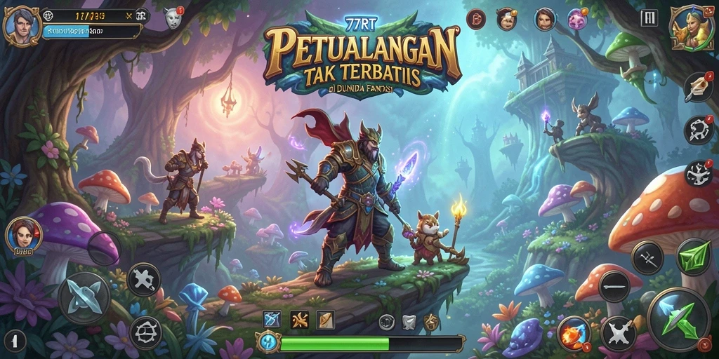 Tangkapan layar menampilkan momen aksi seru dalam 77RT.