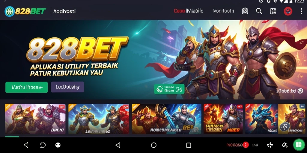 Tampilan antarmuka 828BET yang sederhana dan intuitif.