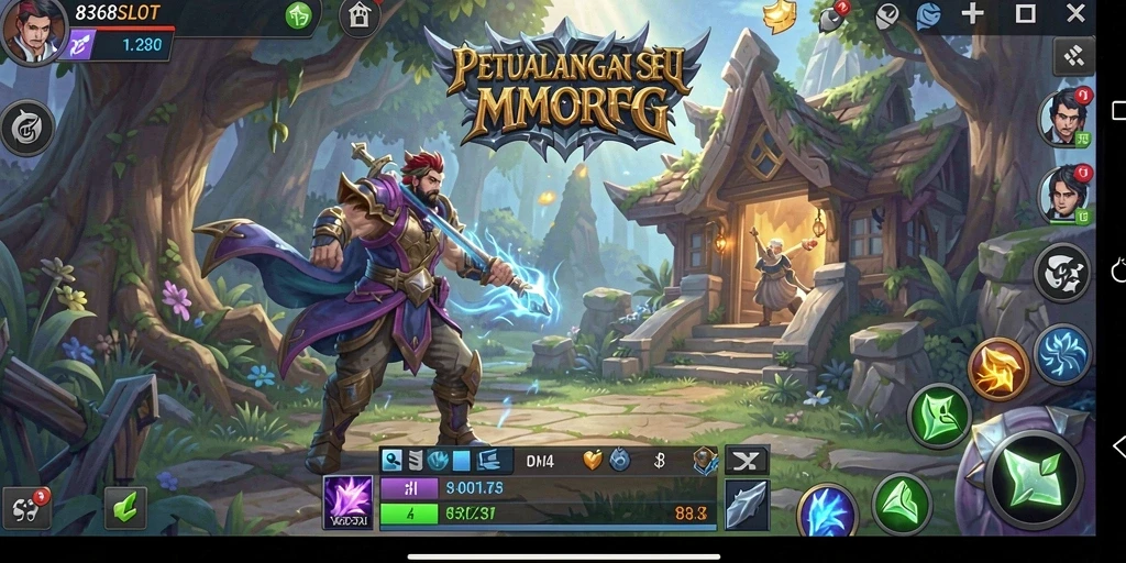 Tampilan gameplay menarik dari 8368SLOT yang menampilkan dunia MMORPG.