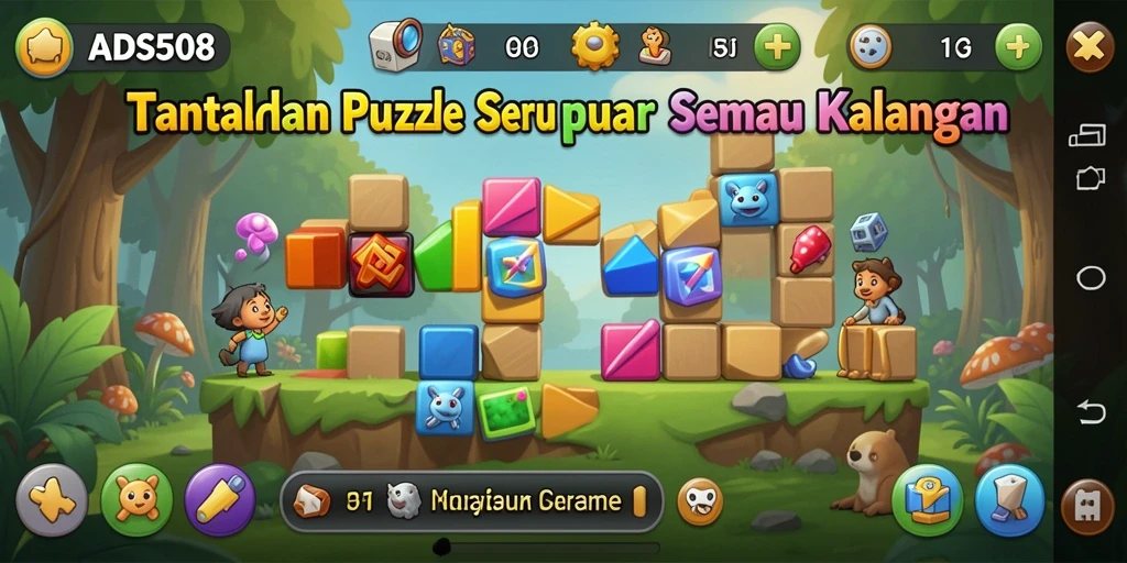 Tampilan menarik dari gameplay ADS508 yang penuh teka-teki.