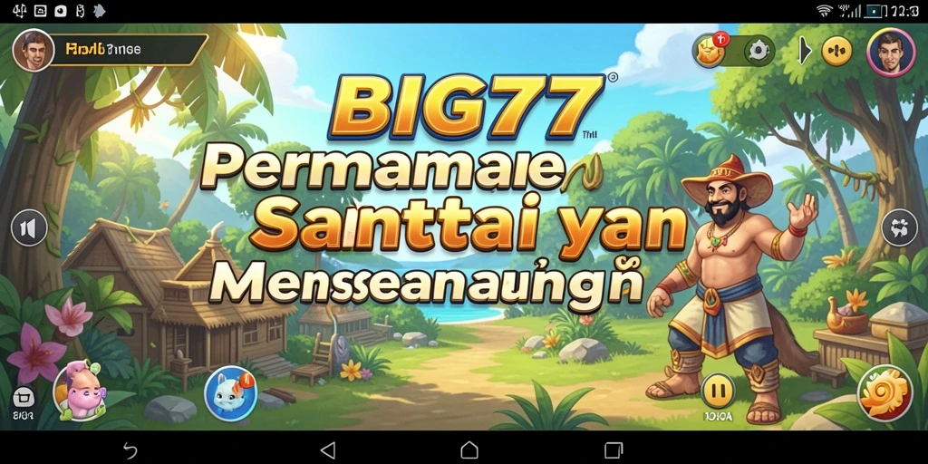 Tampilan gameplay BIG77 yang ceria dan menarik.