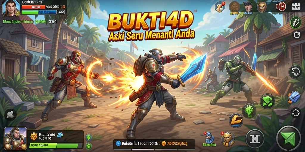 Tampilan gameplay seru BUKTI4D dengan karakter yang beraksi.
