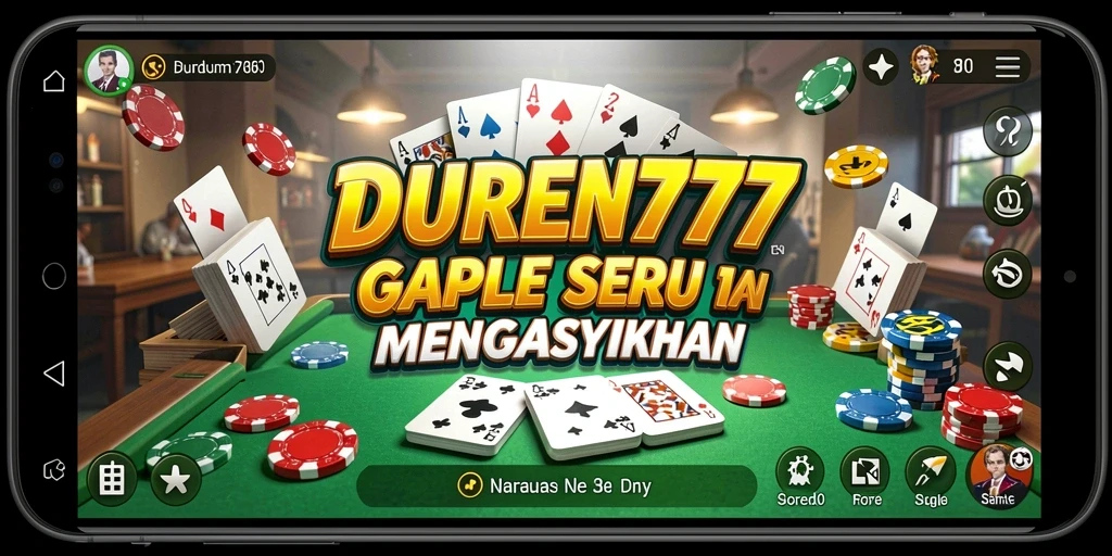 Screenshot dari gameplay DUREN777 yang penuh keseruan Gaple.