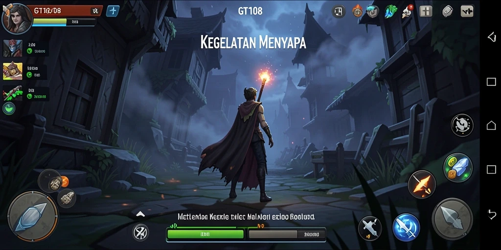 Screenshot utama GT108 menampilkan suasana gameplay yang mendebarkan.