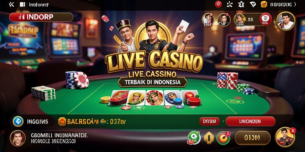 Screenshot gameplay Live Casino di INDORP menunjukkan aksi menegangkan.