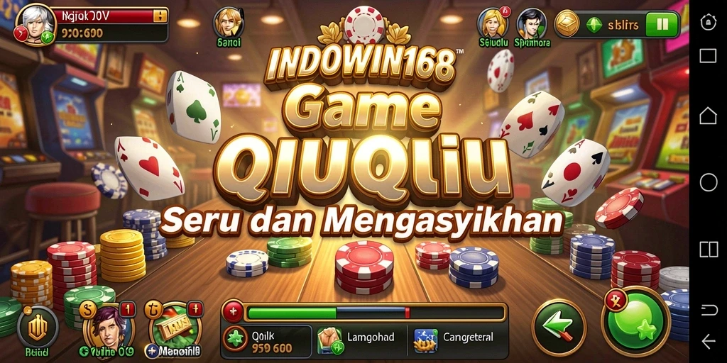 Tampilan gameplay QiuQiu yang menegangkan dan berwarna-warni.