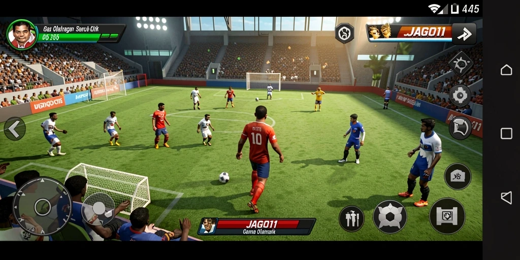 Tampilan gameplay menarik dari JAGO11 dengan aksi olahraga yang intens.