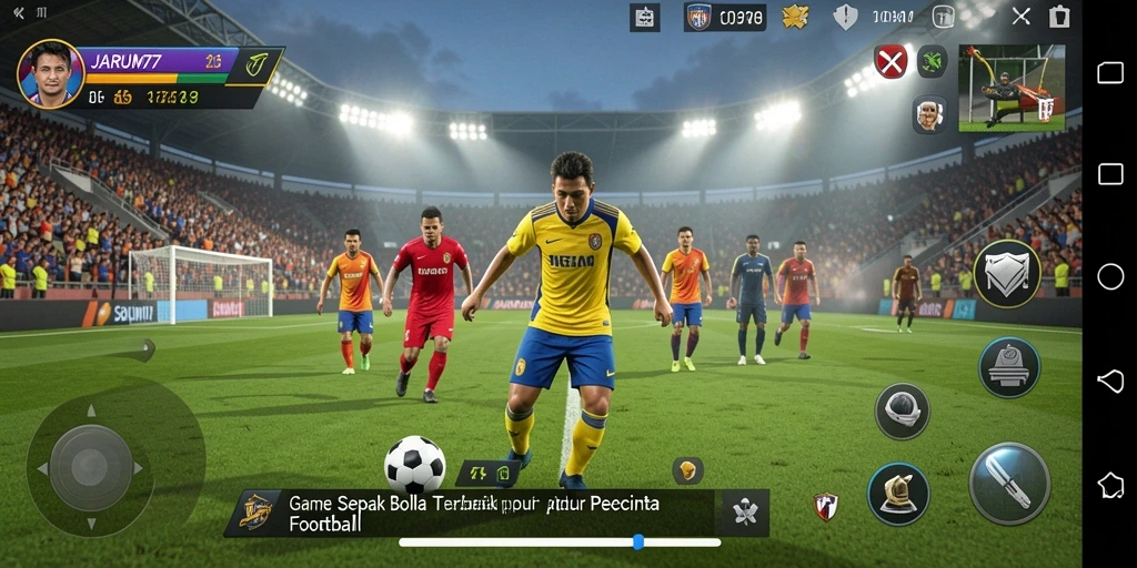 Tampilan gameplay menarik dari game sepak bola JARUM77