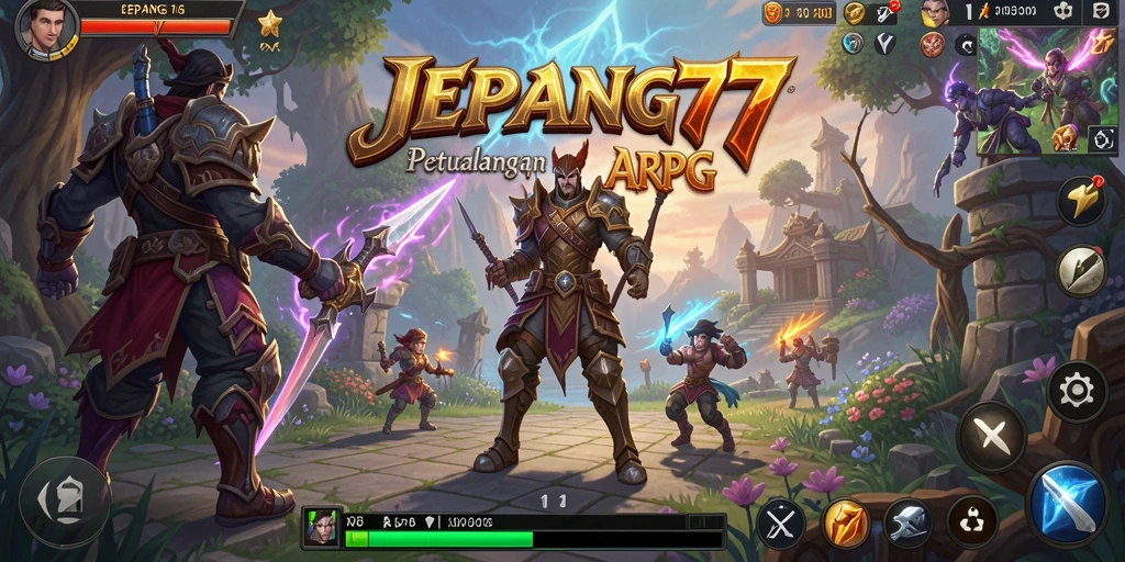 Tangkapan layar dari gameplay JEPANG77 menampilkan pertarungan epic dan karakter yang kuat.