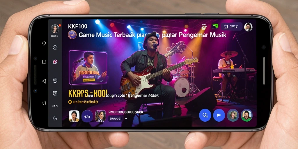 Tampilan gameplay KPK100 yang mengasyikkan dengan berbagai lagu.