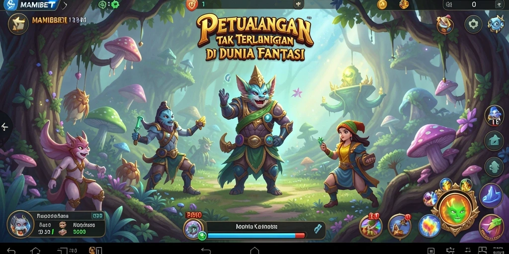 Tangkapan layar gameplay MAMIBET yang menunjukkan petualangan seru di dunia fantasi.