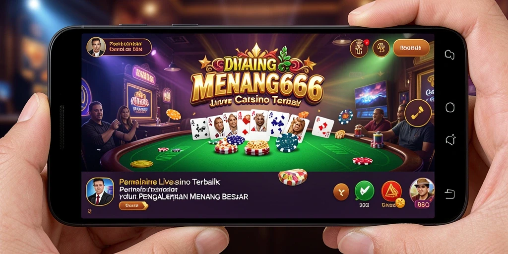 Tampilan gameplay Live Casino yang memukau dan interaktif.
