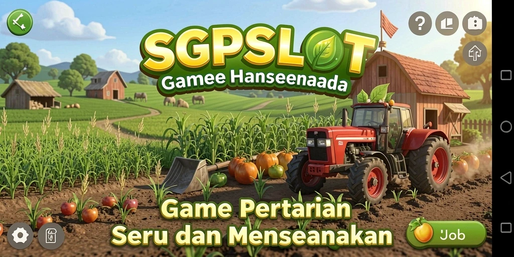 Tangkapan layar gameplay SGPSLOT yang menampilkan aktivitas bertani yang menyenangkan.