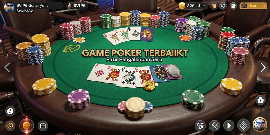 Tampilan gameplay Poker yang menegangkan di SVIP6.