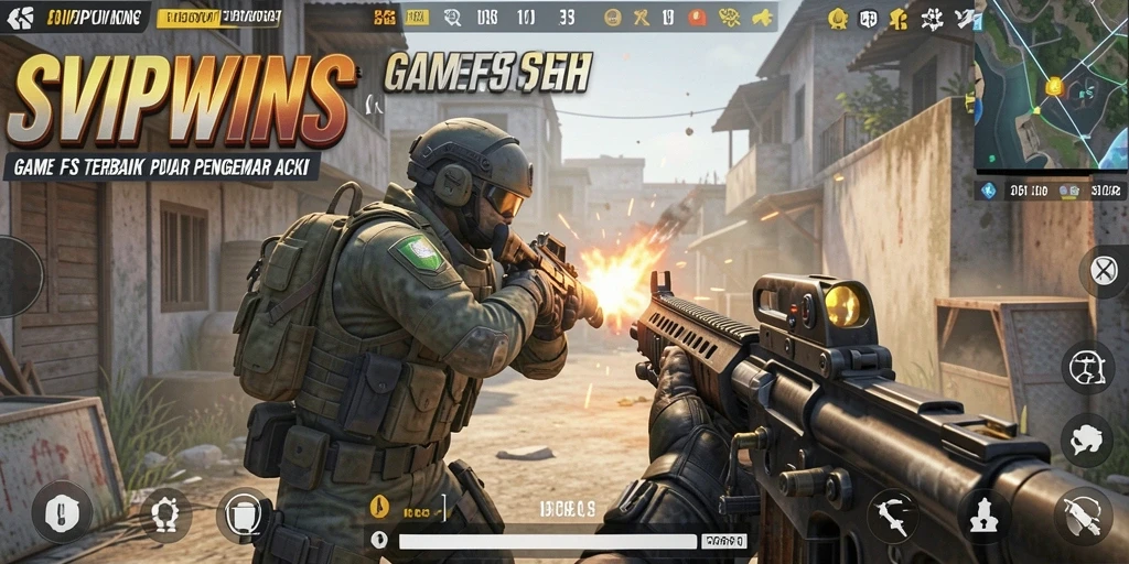 Screenshot gameplay SVIPWINS yang menampilkan pertempuran seru dan strategis.