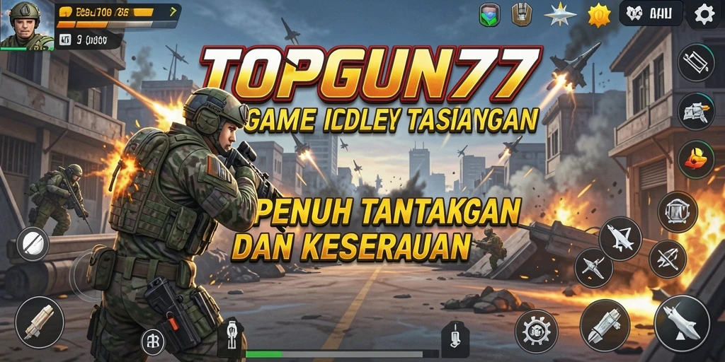 Tangkapan layar dari gameplay TOPGUN77 yang menarik dan seru.