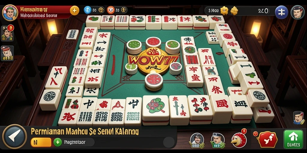 Gameplay Mahjong WOW77 yang menarik dan penuh strategi.