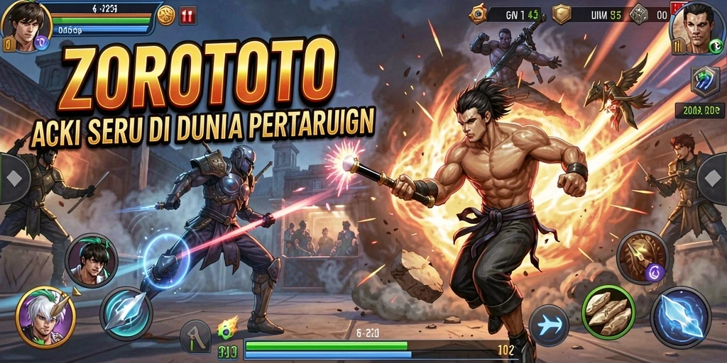Screenshot dari ZOROTOTO menampilkan aksi seru dan karakter yang penuh energi.